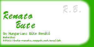 renato bute business card